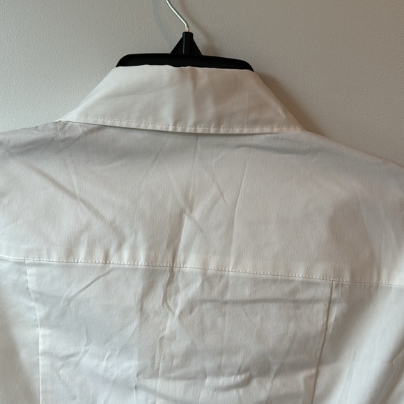 White House Black Market White Button Down Sz 4 - Picture 6 of 6